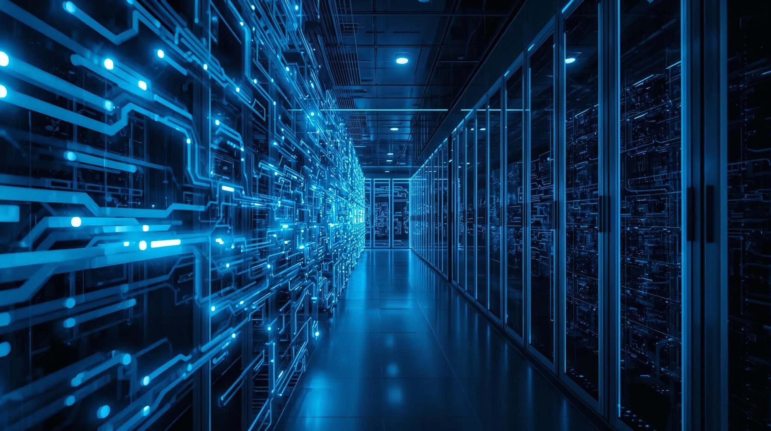 Futuristic server room Futuristic server room